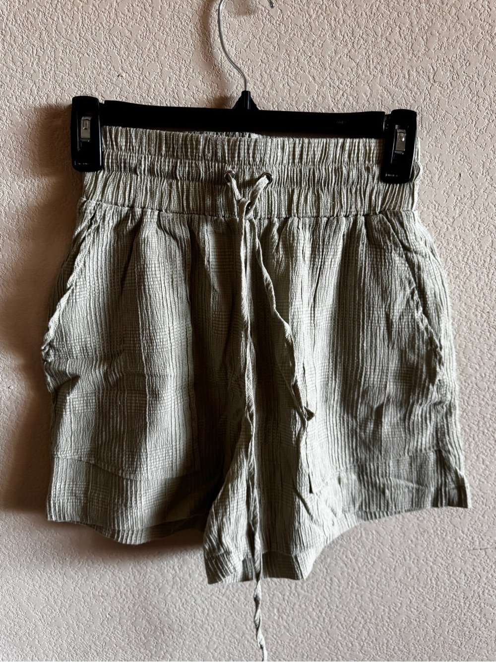 Women’s High-Waist Olive Drawstring Shorts